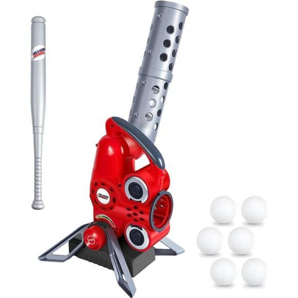Baseball Pitching Machine Powered Battery Sports Baseball Launcher - Picture 1 of 7